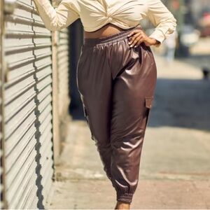 Fashion to Figure Brown High-Waisted Joggers